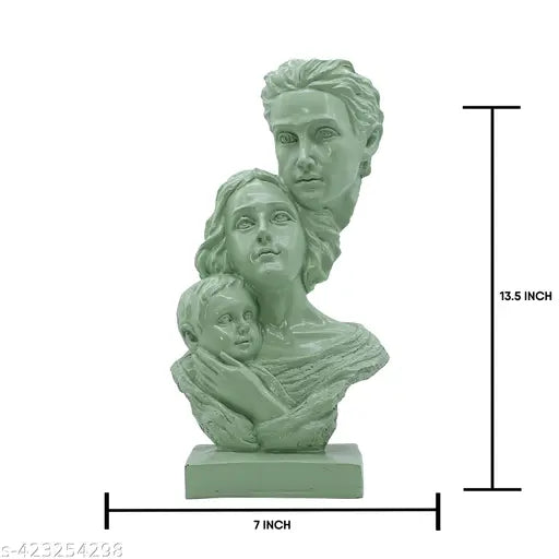 Polyresin Handcrafted Modern Art Sculpture of Mother, Father, and Child