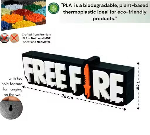 3D Free Fire Game Theme Table Top