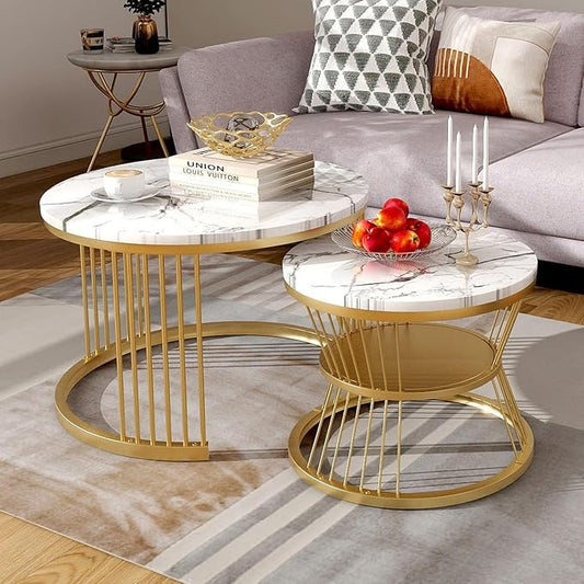 Premium Round Coffee Table Nesting Set