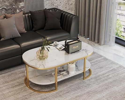 Modern Oval Coffee Table for Living Room