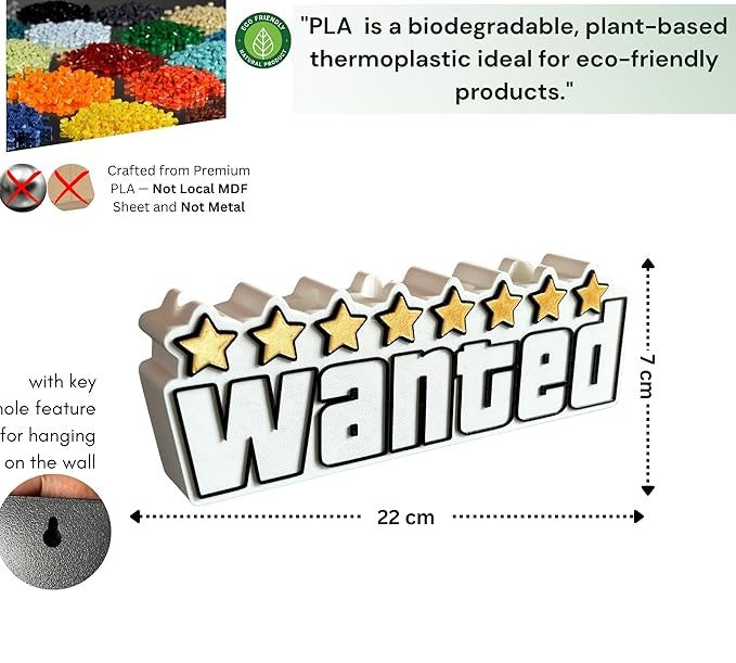 3D GTA San Andreas Wanted Theme Table Top