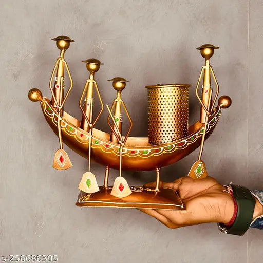 Kerala Boat Metal Pen Stand