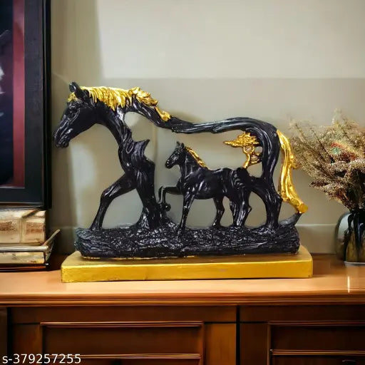 Horse & Foal Resin Statue