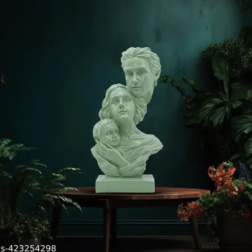 Polyresin Handcrafted Modern Art Sculpture of Mother, Father, and Child