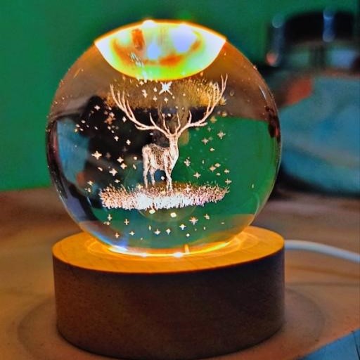 3D Crystal Light Deer