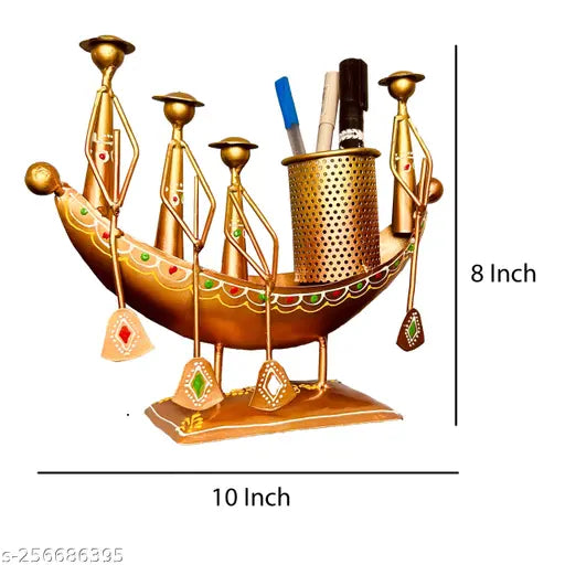Kerala Boat Metal Pen Stand
