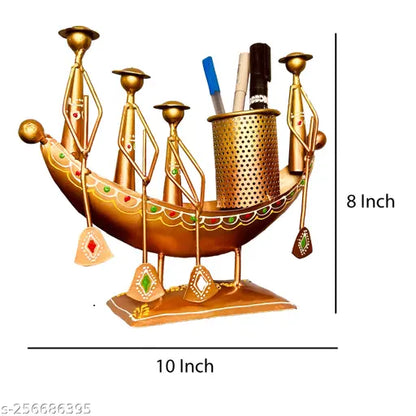 Kerala Boat Metal Pen Stand