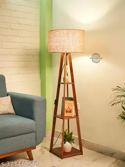 Premium Wooden Floor Lamp for Living Room & Bedroom | Aesthetic Beige Corner Lamp for Home Décor – What’s Trendy