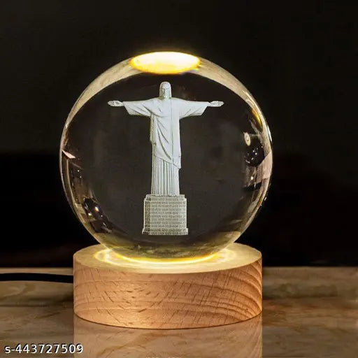 3D Crystal LED Lamp with Christ the Redeemer