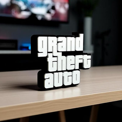 3D GTA Game Theme Logo Table Top