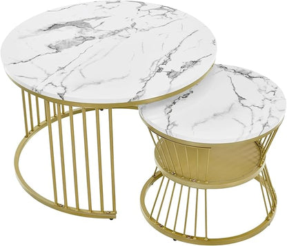 Premium Round Coffee Table Nesting Set