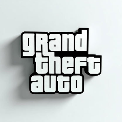 3D GTA Game Theme Logo Table Top