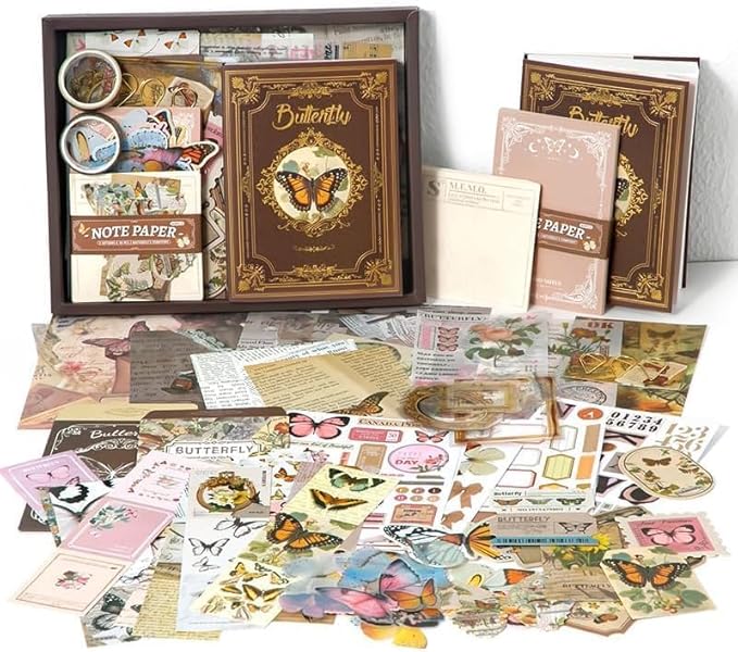 346 Pcs Butterfly Scrapbook Kit