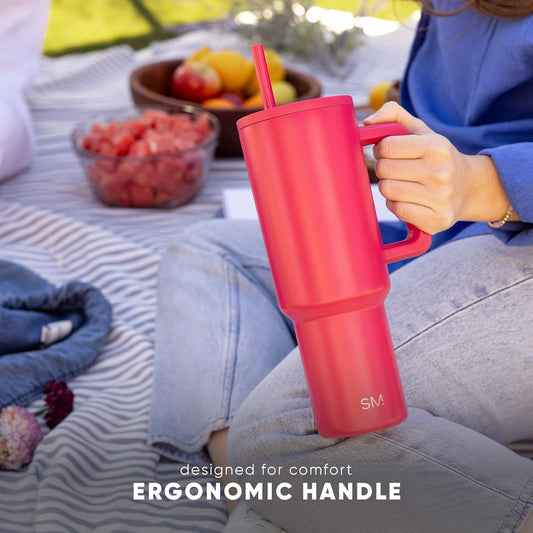 1200 ML Stainless Steel Tumbler with Handle & Straw