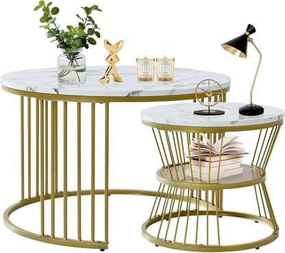 Premium Round Coffee Table Nesting Set