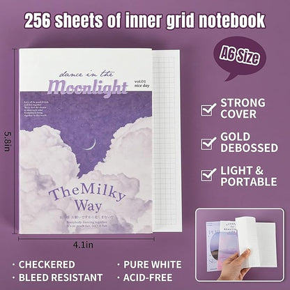 346pcs Vintage Scrapbook Stickers Pack – Moonlight Aesthetic