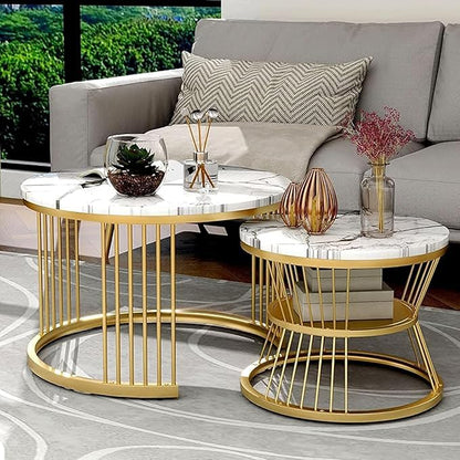 Premium Round Coffee Table Nesting Set