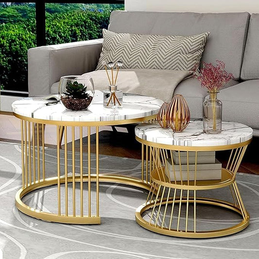 Premium Round Coffee Table Nesting Set