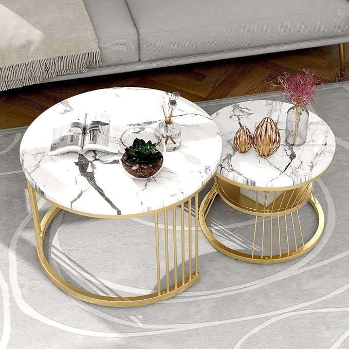 Premium Round Coffee Table Nesting Set