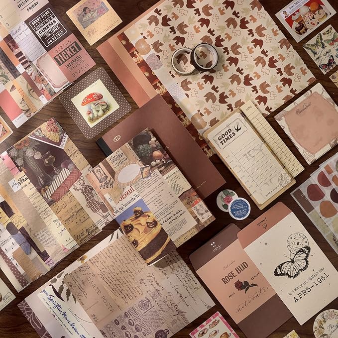 346pcs Vintage Scrapbook Stickers Pack