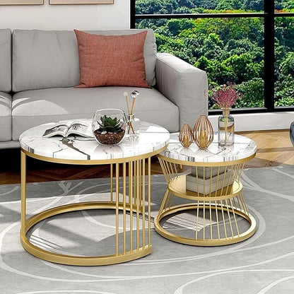 Premium Round Coffee Table Nesting Set