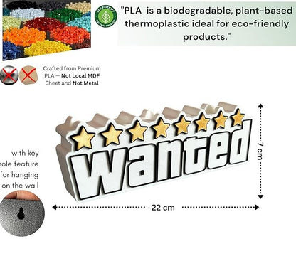 3D GTA San Andreas Wanted Theme Table Top