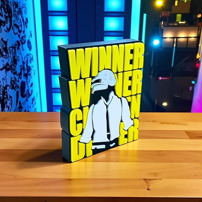 3D PUBG Game Winner Winner Chicken Dinner Logo Table Top