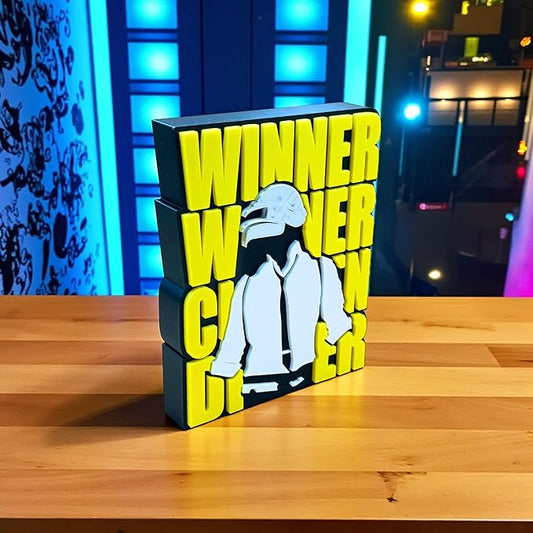 3D PUBG Game Winner Winner Chicken Dinner Logo Table Top