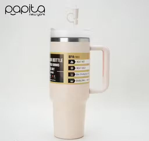 1200 ML Stainless Steel Tumbler with Handle & Straw