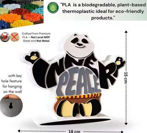 3D Cute Kung Fu Panda Logo Theme Table Top