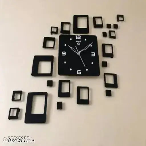 Designer Wooden Wall Clock Set