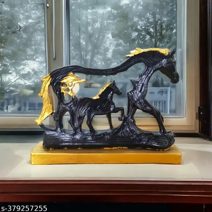 Horse & Foal Resin Statue