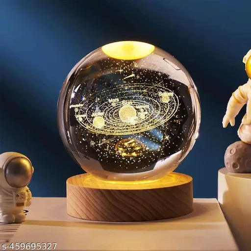 3D Crystal lamp solar system