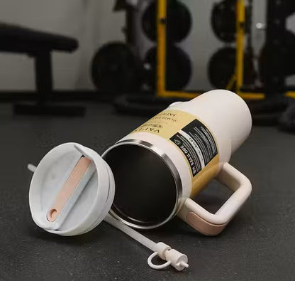 1200 ML Stainless Steel Tumbler with Handle & Straw