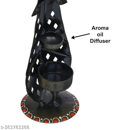 Metal Figurines with Aroma Diffuser – Set of Two
