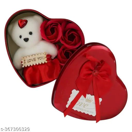 eart Shaped Valentine's Day Gift Box with "I Love You" Message