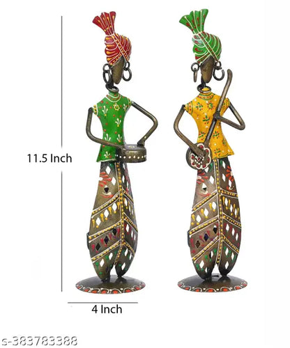 Metal Figurines with Aroma Diffuser – Set of Two