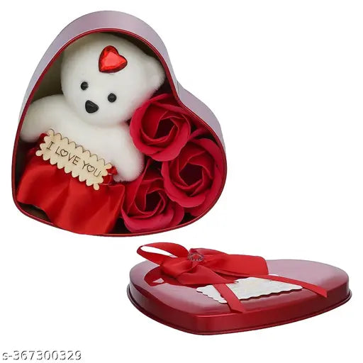 eart Shaped Valentine's Day Gift Box with "I Love You" Message