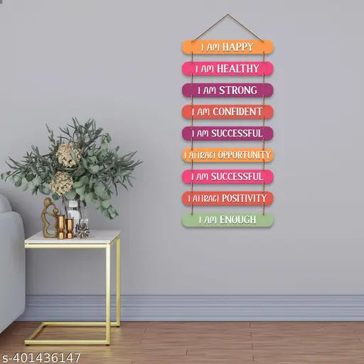 Self-Motivation Quotes MDF Wall Hanging – Decorative Artwork for Home, Office, & Gifts (30 x 86 cm)