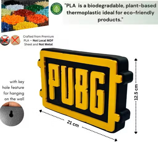3D PUBG Game Logo Theme Table Top