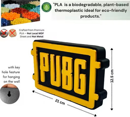 3D PUBG Game Logo Theme Table Top