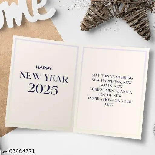 Customized Happy New Year 2025 Greeting Card