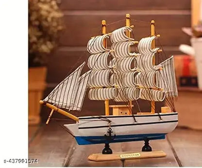 Nautical Wooden Sailing Ship Showpiece