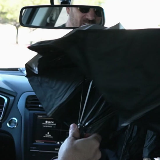 Car Windshield Sun Shade Umbrella - Foldable Car Umbrella Sunshade Cover UV Block Car Front Window (Heat Insulation Protection) for Auto Windshield Covers Most Cars