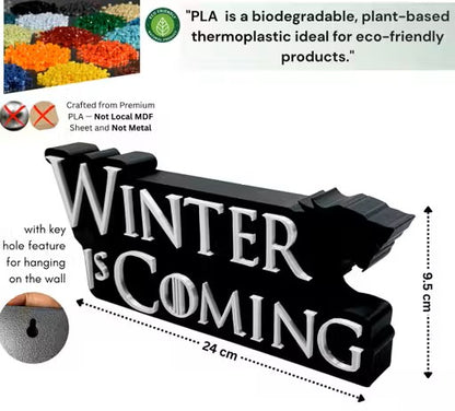 3D Game of Thrones “Winter Is Coming” Theme Table Top