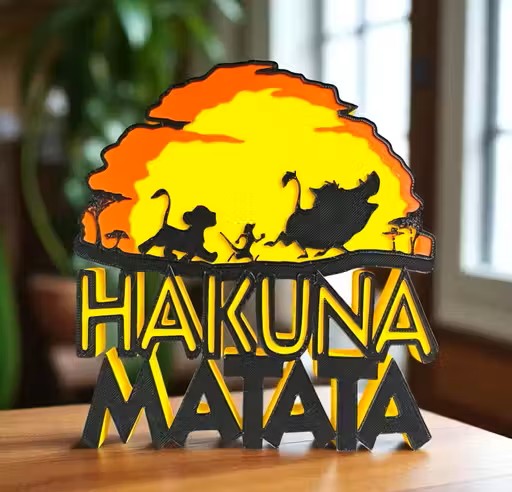 3D Hakuna Matata Table Top