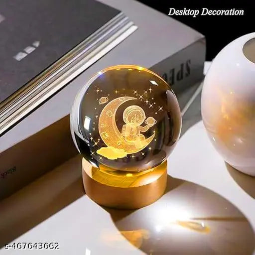 3D Crystal Astronaut Lamp with LED Light