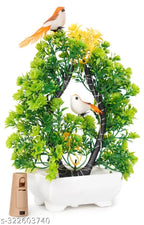 Artificial Bonsai Tree with Light & Sparrow