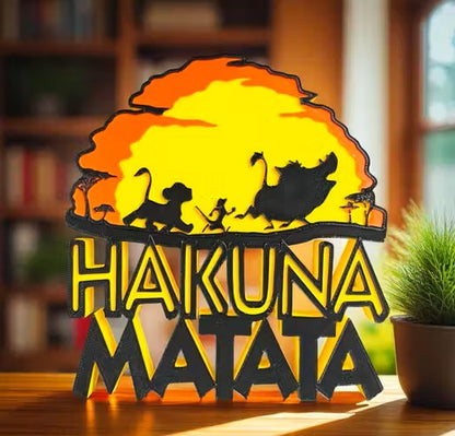 3D Hakuna Matata Table Top