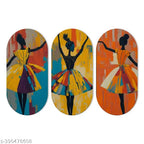Abstract Art Dancers Wooden Wall Hanging Set – Modern MDF Wall Décor for Home & Gifts (Set of 3)